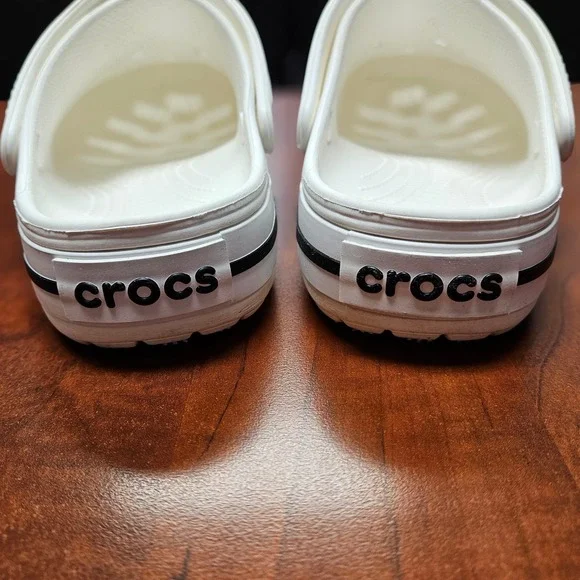Crocs Crocband Clog White Unisex Sandal Slip On Water Shoe Size M 6 / W 8 - Picture 6 of 9